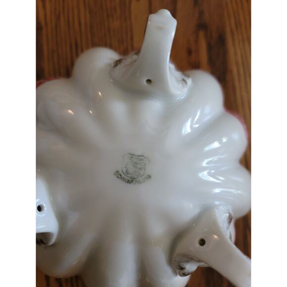 Beautiful Marked Bavarian 3 Footed Floral Bowl 81/2" X 61/2" Antique Schwarzburg - Picture 4 of 4